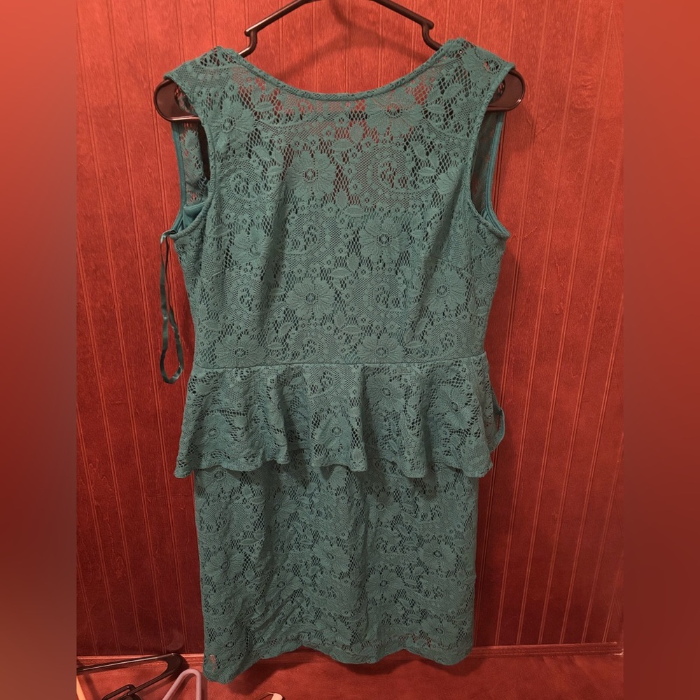 Studio One Teal Lace Midi Dress